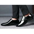 thumbnail image 4 of Men's Dress Shoes Classic Business Formal Oxford Casual Comfortable Tuxedo Leather Lace Up Derbys Shoes Black 11, 4 of 8