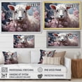 thumbnail image 4 of Designart "White Pink White Pink Sheep delicate Guardians I" Animals Floater Framed Canvas Print, 4 of 7