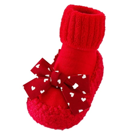 

kpoplk Baby Socks Newborn Dress Socks Happy Birthday Anniversary Non Slip Floor Socks Neutral Baby Girl(A)