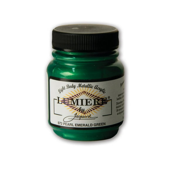 Jacquard Lumiere Acrylic Color, 2.25 oz., Pearlescent Emerald Green