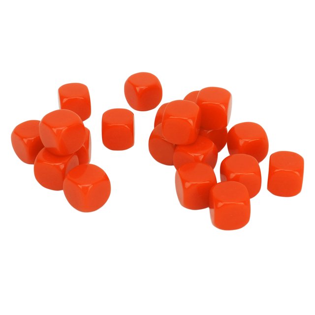 20pcs Round Corner Blank ,16mm Plastic For Board Games, Party, DIY, Teaching, Math Games - Durable, Lightweight