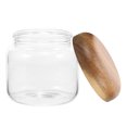 thumbnail image 1 of Mobutofu Glass Containers For Food Storage Chocolate Glass And Wood Airtight Lid 1Set, 1 of 7