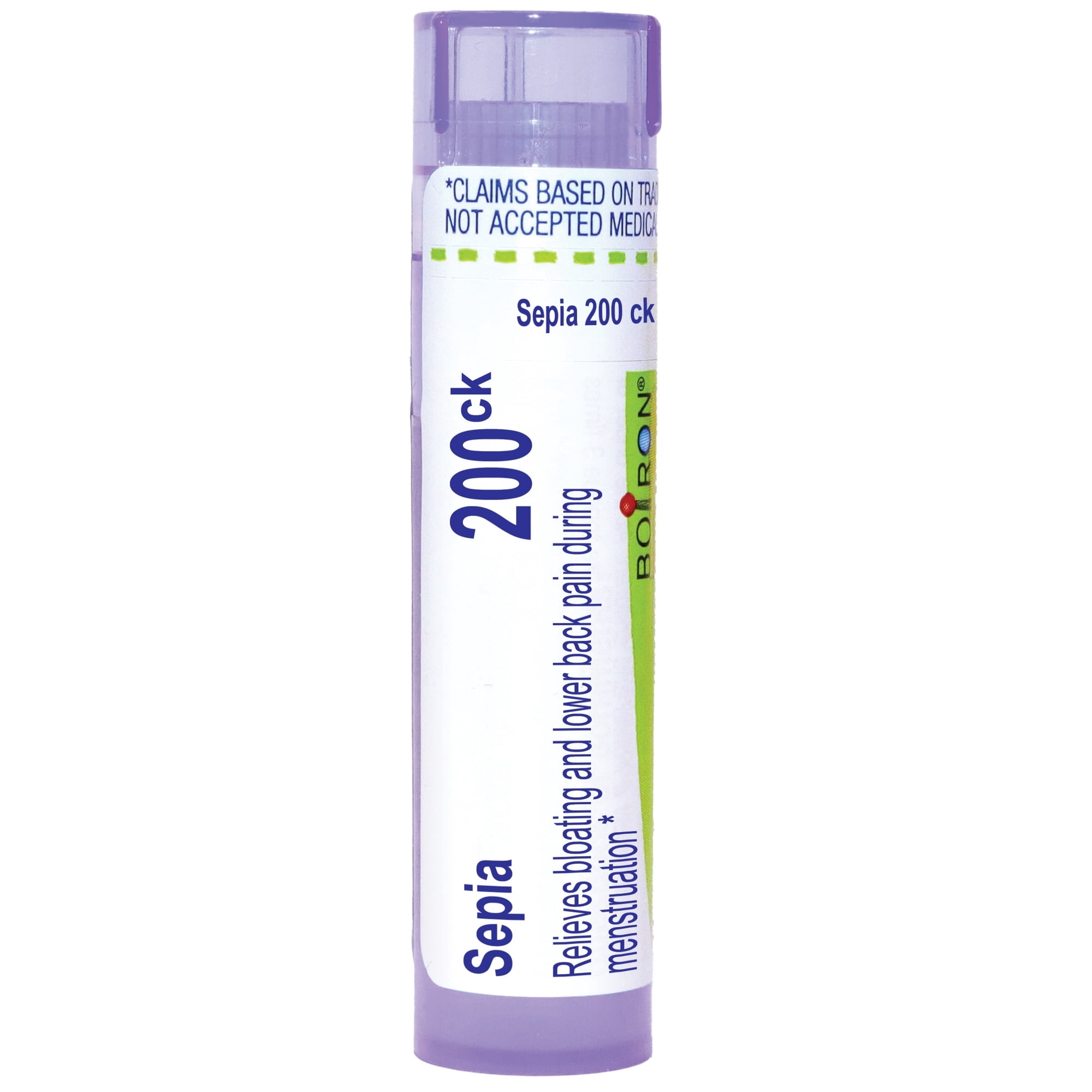 Boiron Sepia 200CK, Homeopathic Medicine for Bloating And Lower Back Pain During Menstruation, 80 Pellets