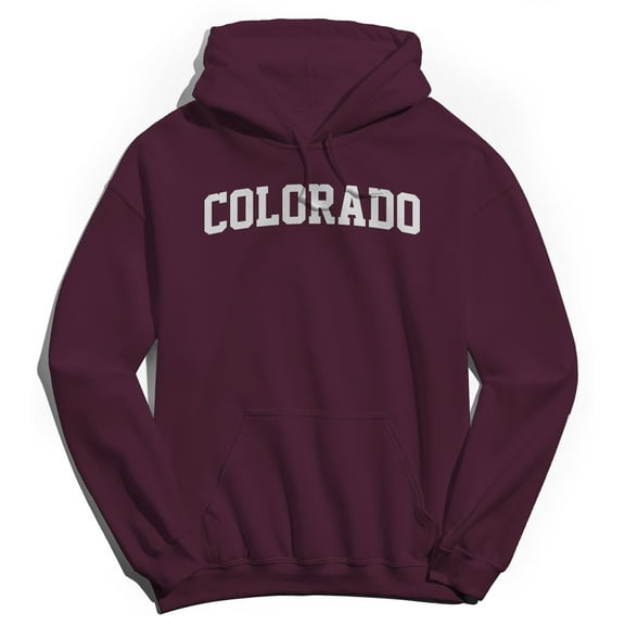 Colorado Graphic Maroon Men's Cotton Pullover Hoodie