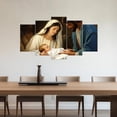 thumbnail image 3 of ZHONGYUTONG 5 Panel Christmas Canvas Wall Art Large Nativity Scene Picture Holy Family Wall Decor Christian Living Room Home Church Decor Framed (12x16inx2pcs 12x24inx2pcs 12x32inx1pcs), 3 of 4