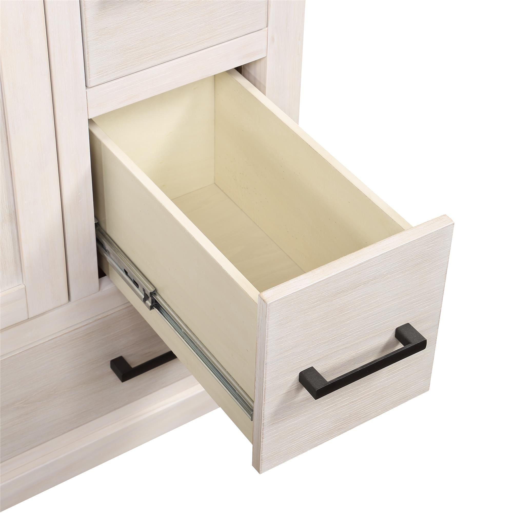 DHP Sunnybrooke 36 Inch Bathroom Vanity w/ Sink, Rustic White