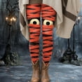 thumbnail image 6 of YDFCWXW Halloween Leggings for Women Tummy Control Funny Printed Stretchy Leggings Yoga Pants Tights (Orange, S), 6 of 6