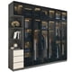 thumbnail image 3 of Wooden Organizer Wardrobe Clothes Entry Glass Door Simple Wardrobe Hanging Storage Modern Unique Quarda Roupra Room Furniture My Lux Decor Round, 3 of 12