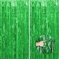 thumbnail image 3 of Langgg 6.5ft Fringe Curtain 0pcs Streamers Party Decorations Tinsel Curtain Backdrop Green 6.5ft 2Set, 3 of 6
