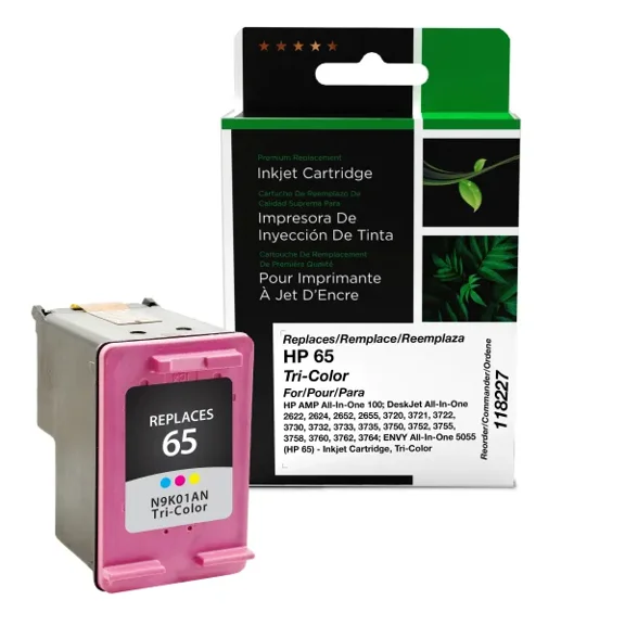 Remanufactured Clover Imaging Tri-Color Ink Cartridge compatible with HP 65 (N9K01AN)