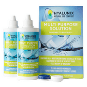 Hyalunix (2 Pack) 12 Fl Oz | Adjusts to Natural Tears pH | Multi Purpose Contact Solution for Contact Lenses | 20h of Moisture and Comfort | Inspired by Healthy Tears and Containing HA