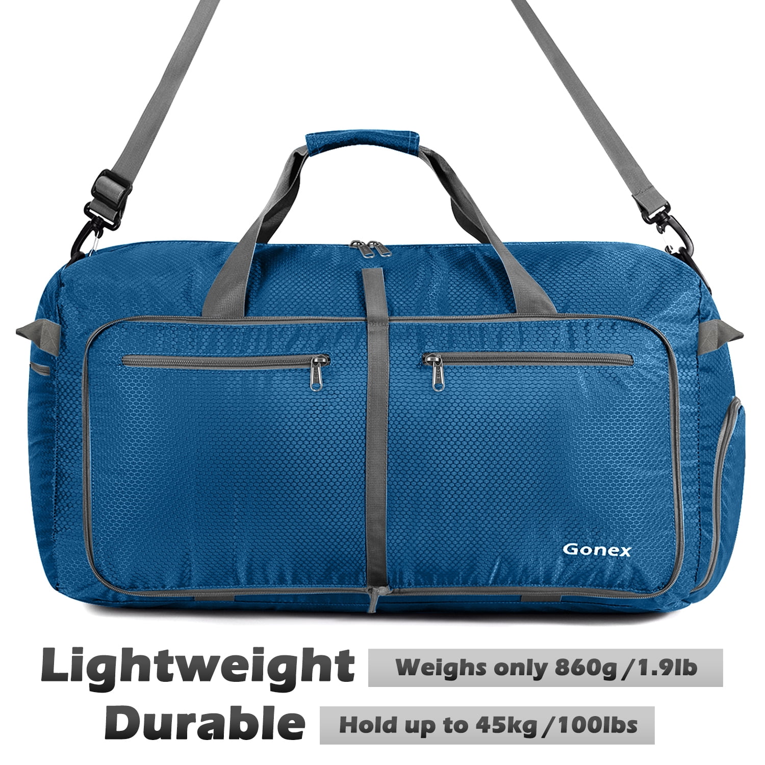 Gonex 150L Travel Duffle Bags 35" Large Foldable Weekender Bag Waterproof Overnight Bag with Shoes Compartment for Camping