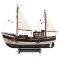 thumbnail image 1 of SAILINGSTORY Wooden Fishing Boat Model Ship Model Sailboat Decor, 1 of 6