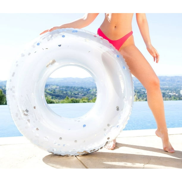 Cota Global Inflatable Pool Float Tube Confetti 36 Inches Premium Swim