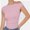 Pink, variant on Womens Summer Off The Shoulder Crop Tops Sleeveless One Shoulder Ruched Asymmetrical Going Out Tank Top