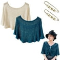 thumbnail image 2 of LEKODE Crochet Shawl for Dress Lightweight Shawl Women's Scarves Poncho for Women Scarf Women Scarf Womens B One Size, 2 of 9