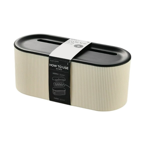 Organizador de cables de datos de escritorio, caja organizadora de cargadores de cables de carga con tapa, caja organizadora con compartimento para cable de alimentación de teléfono celular
