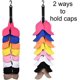thumbnail image 3 of (Paquete de 2) Organizador de gorras para armario, soporte para 16 gorras de béisbol, gancho para guardar gorras, organizador de sombreros: mantén tus sombreros más limpios que en un perchero., 3 of 5
