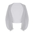 thumbnail image 2 of Zaldita Women's Sheer Chiffon Long Sleeve Kimono Cardigan Beach Sunscreen Cover-ups Shawl Light Grey One Size, 2 of 7