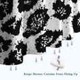 thumbnail image 6 of Black Leopard Pattern Shower Curtain 36"x72" ,Bathroom Decorative Shower Curtains Set with 12 Hooks,Modern Waterproof Washable Shower Curtain, 6 of 6