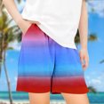thumbnail image 2 of Odeerbi 5-14 Years Teen Boys Girls Summer Shorts Hawaiian Gradient Quick Dry Swim Trunks Beach Board Shorts Elastic Waistband Casual Loose Shorts with Pocket, 2 of 5