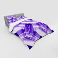 thumbnail image 3 of Ambesonne Abstract Bedding Set 3 Pcs, Trippy Digital Shapes, Twin, Violet White, 3 of 3