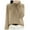 Khaki, variant on Gyexs V Neck Sweaters for Women Turtleneck Long Sleeve Ribbed Knit Shirts Business Casual Work Blouses Fall Winter Outfits, Khaki, Size L