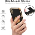 thumbnail image 5 of iPhone X Case,iPhone Xs Case,Slim Fit Soft 360° Ring Holder Kickstand Magnetic Car Mount Supported Soft Shockproof Drop Protective Phone Cover for Apple iPhone X/XS 5.8 Inch, Black/Golden, 5 of 9