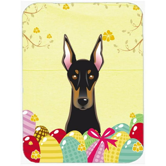 Doberman Easter Egg Hunt Mouse Pad, Hot Pad or Trivet
