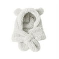 thumbnail image 2 of Cheers.US Plush Novelty Animal Hat Beanie 2 In 1 Lovely Appearance Warm Children Hat Cartoon Bear Ear Plush Girls Scarf Hat for Outdoor, 2 of 8