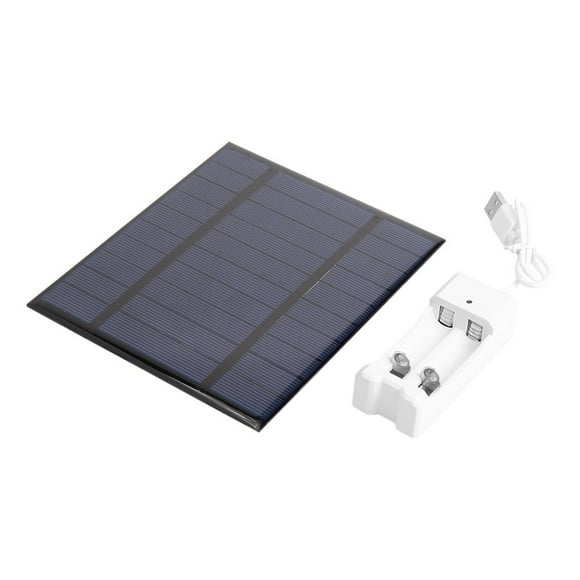 2.5W 5V USB Solar Battery Charger + AAA AA Rechargeable Battery Charger