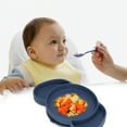 thumbnail image 3 of Toddler Plate,  Silicone Foldable Compartment Design Strong Adhesion Prevent Slipping Kids Divided Plate Easy To Roll Up Portable Safe Easy To Clean Toddler Feeding Divided Plate, 3 of 8