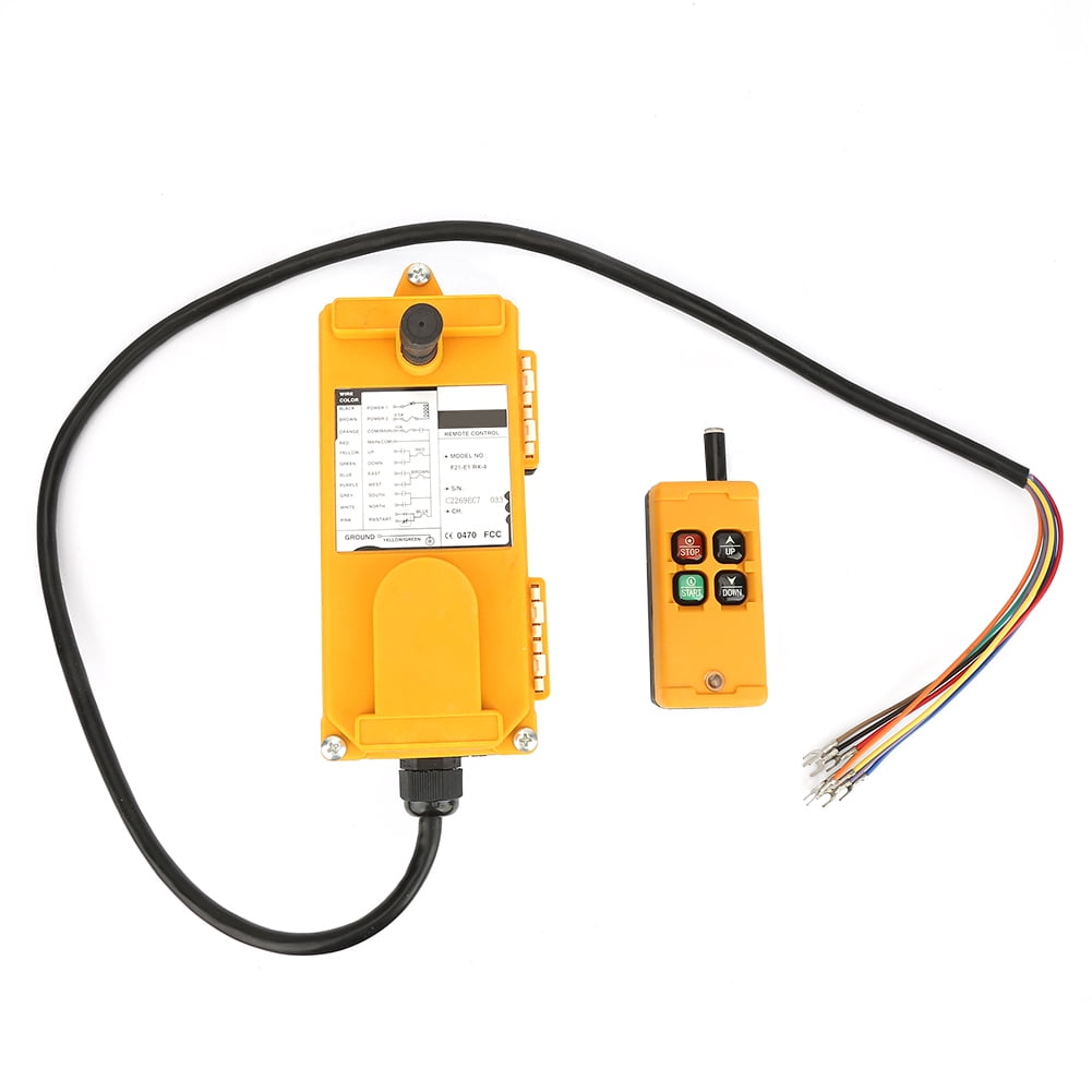 Tebru Hoist Lift Controller,Crane Chain Hoist Push Button Switch Lifting Remote Controller 4