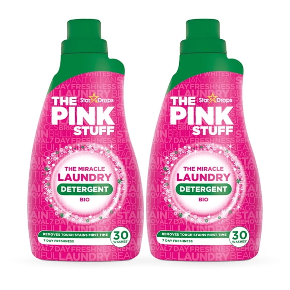 Stardrops - The Pink Stuff - The Miracle Laundry Detergent Bio Liquid - 32oz Pack of 2
