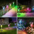 thumbnail image 4 of 12 Pack Solar Lights Outdoor, Stainless Steel Solar Garden Lights, Waterproof LED Landscape Light for Patio Yard Decoration, Multicolor, 4 of 8