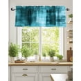 thumbnail image 2 of Collage Theme Valances for Windows Vintage Blue Oil Painting Texture Valance Rod Pocket Light Filtering Short Window Treatments Curtains for Kitchen Bathroom Living Room Bedroom, 42 x 18 Inch, 2 of 7