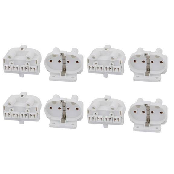 Uxcell 8Pcs 2G11-F446 AC 500V 2A H Light Socket Base Fluorescent Tube Lamp Holder