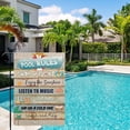 thumbnail image 4 of Pool Rules Summer Garden Flag Beach Sea Small Garden Flag Double Sided 12.5x18 Swimming Pool Burlap Decorative Yard Outdoor Decor Pool Outside Decoration Pool or Beach Lover, 4 of 6