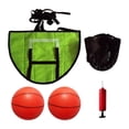 thumbnail image 1 of Mini trampolín, aro de baloncesto, accesorios de fijación de trampolín, borde de separación Universal para soporte de baloncesto seguro para mojar con 2 bolas, 1 of 8