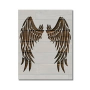Devil Angel Bird Wings Wing Stencil Template Reusable 8.5 x 11 for Painting on Walls, Wood, Etc. By Stencilville