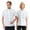 White, variant on Unisex Short Sleeve Chef Coat Jacket for Women Lightweight Cardigan Soft Comfortable Open Front Knit Sweater (White, Size XXL)