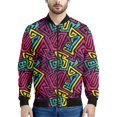 thumbnail image 4 of Chaqueta con cremallera psicodélica abstracta para hombre, sudadera de gran tamaño con estampado 3D, chaquetas bomber de manga larga para primavera y otoño para mujer, 4 of 4