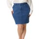 thumbnail image 1 of Falde mezclilde talgrande pamujer Faldas de mezclildesgastadas bordadas informales Azul medio XL, 1 of 6