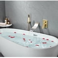 thumbnail image 6 of Wall Mount Bathtub Faucet with Handheld Shower, Brushed Gold Brass Tub Shower Faucet Set Single Handle Bathroom Waterfall Tub Filler with Rough-in Valve Trim Kit, 6 of 9