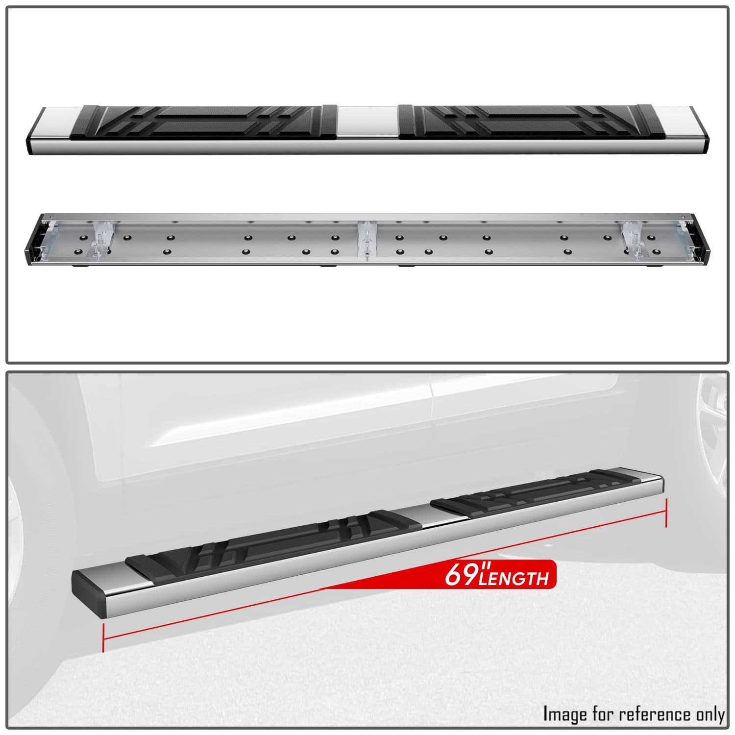 DNA Motoring 6.5" Side Step Nerf Bars Running Boards for 11-23 Jeep Grand Cherokee Dodge Durango