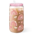 thumbnail image 2 of Vaso de cristal SANDJEST de 473 ml con tapa acrílica y pajita, 2 of 8