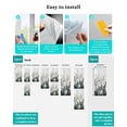 thumbnail image 7 of Window Privacy Film White Floral Stained Glass Window Film Decorative Sun Block Window Cover Spring Abstract Oil Painting Plant Window Clings Static Adhesive Sticker for Bathroom 17.7"x78.7", 7 of 7