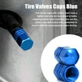 thumbnail image 2 of Válvulas De Neumáticos Tapas De Válvula De Aire Azul De Válvula De Válvula De aleación De Aluminio Con Sello De Goma Para Autos SUVS Camiones Motocicletas, 2 of 7