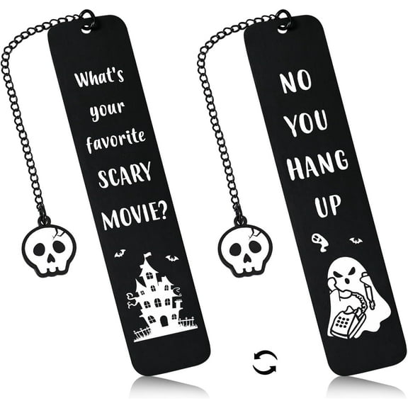 Horror Bookmarks, Scream Merch, Gothic Bookmarks, Ghostface Wicked Merch, Horror Movie Merchandise,Spooky Bookmark Gifts for College, Horror Lovers Gifts, Black Book Marks for Reading Women Men