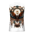 thumbnail image 5 of Raeneomay Off Shoulder Tops for Women Retro Ethnic Style Feather Tassels Printed Sleeveless Tank Tops, 5 of 5